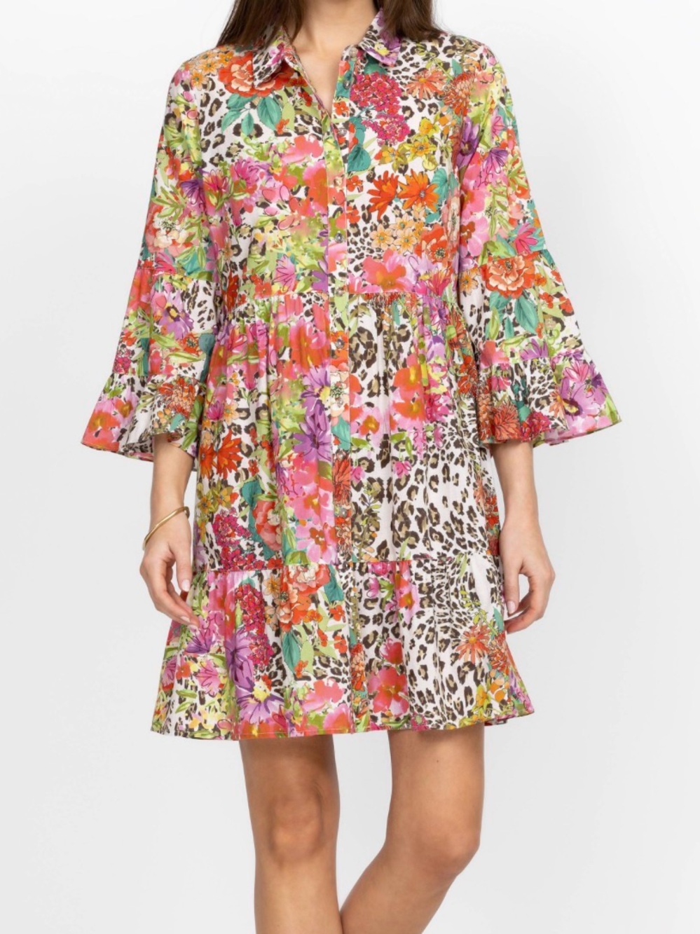 Johnny Was Wild Garden Easy Fit Tiered Dress